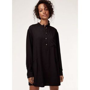 Aritzia |  Black Mini Shirt Dress Wilfred Free XS